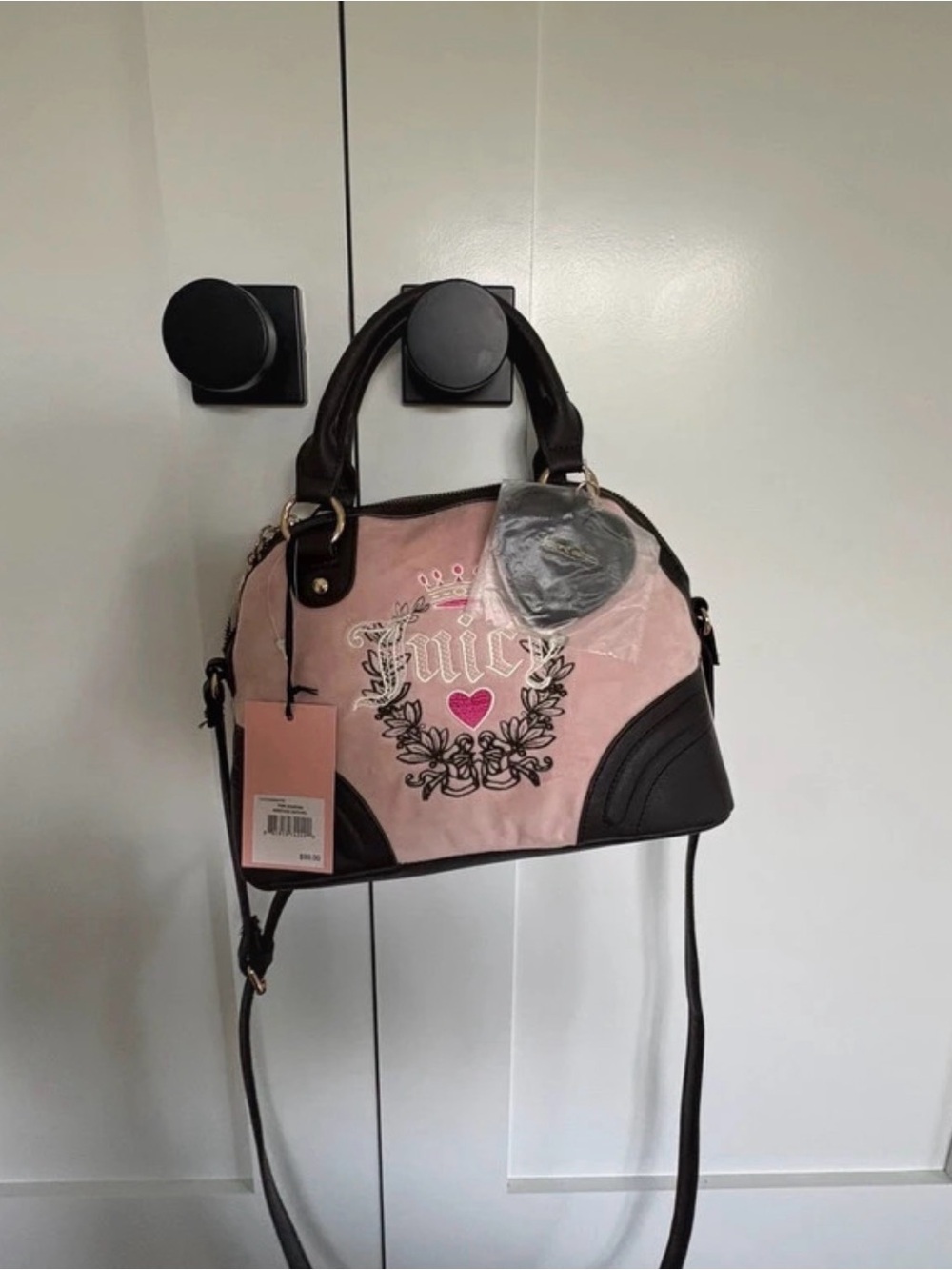 New Juicy couture pink diamond heritage satchel